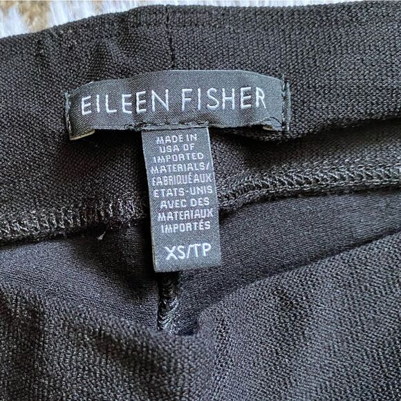 Eileen Fisher Black Pull On Pants Stretchy Womens Size XS - Picture 5 of 6